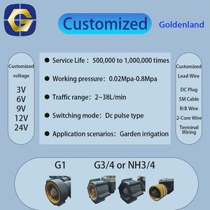 Électrovanne d'irrigation en plastique Goldenland, type de verrouillage intelligent court 3/4IN, tensions personnalisées (DC 3V/6V/12V/24V) SDF-S320B-S - Product Image 4