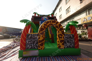 Glissade gonflable d'obstacles de la jungle <span class=keywords><strong>avec</strong></span> tunnel |   Aire de jeux gonflable commerciale en plein air - Product Image 3