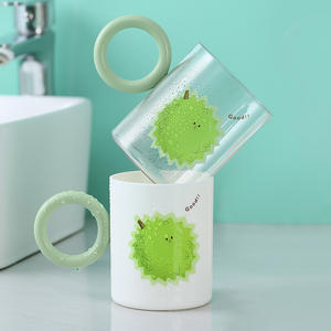 Taza de cepillo de dientes transparente creativa, taza de cepillo de dientes engrosada de plástico doméstico, taza de enjuague bucal de verano - Product Image 3