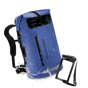PLAYMAX Multi Function Outdoor Waterproof 20-36L Zipper Softback PVC Backpack Air <b>Cushion</b> Belt for Swimming Rafting Sports - Product Image 2