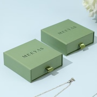 Boîte à bijoux coulissante en carton rigide multicolore, logo imprimé personnalisé, petite boîte cadeau pour bijoux, bague, boucles d'oreilles, emballage