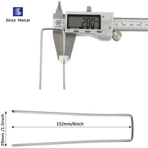 फैक्टरी थोक 6 इंच जस्ती उद्यान स्टेपल यू आकार मैदान कील - Product Image 3