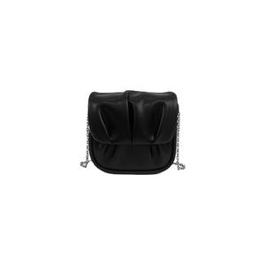 Bolso Bandolera Mini Plisado de PU para Mujer, Diseño Exclusivo, Negro, Vertical, Cuadrado, con Cierre de Hebilla y Cadena, Portátil, para Uso Diario, Verano - Product Image 5