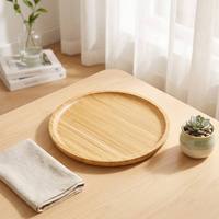 Plateau de service rond en bambou créatif pour la cuisine, idéal pour le fromage, le pain, les collations, la décoration de table basse, ustensile de cuisine