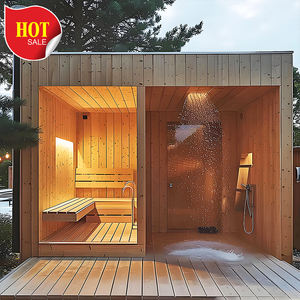 Bestseller Kommerzielle Ferninfrarot-Infrarot-Sauna 3 Personen Kunden spezifische konservierte Blockhaus-Garten kabine 10-Personen-Sauna - Product Image 4