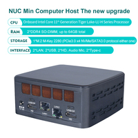 Nuc Mini PC Intel 11th Gen Core I3 I5 I7 2 * DDR4 8GB 16GB Ram 256GB 2 Puerto Ethernet X86 Linux Ubuntu Desktop Mini Computer Host