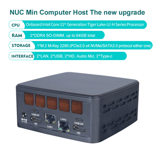 Nuc <span class=keywords><strong>Mini</strong></span> PC Intel 11th Gen Core i3 i5 i7 2 * DDR4 8GB 16GB RAM 256GB 2 cổng Ethernet x86 Linux Ubuntu Máy tính để bàn máy chủ máy tính <span class=keywords><strong>mini</strong></span> - Product Image 3