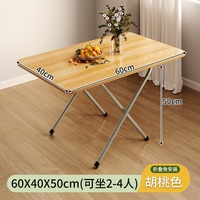 Table pliante, petite table à manger familiale, table simple pour location, table carrée pour stand, petit bureau rectangulaire d'extérieur