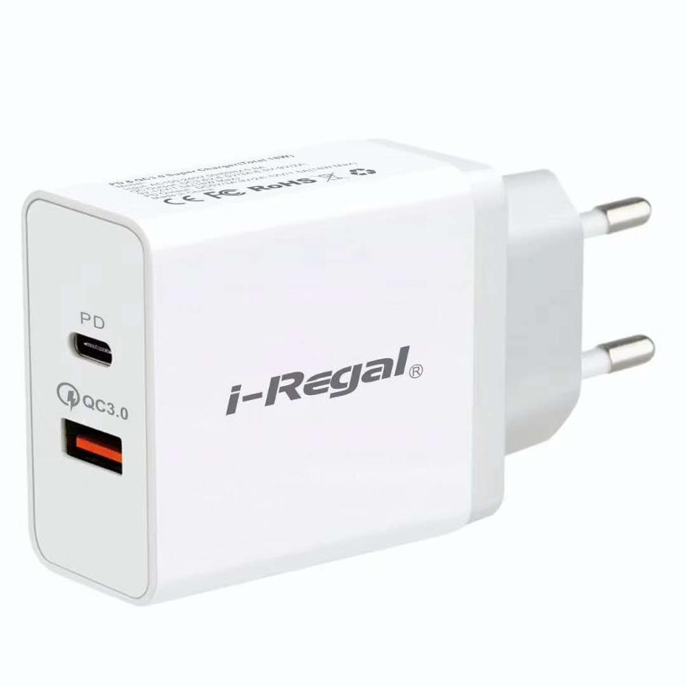 18 Вт Type-C адаптер для путешествий Dual USB PD qc 3,0 супер быстрое зарядное устройство