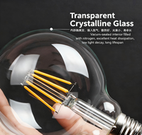 Ampoule LED à filament à économie d'énergie, en verre, culot E27, dimmable, télécommande tactile, éclairage de bureau, décorative, 2700K Ra80 7W 700lm