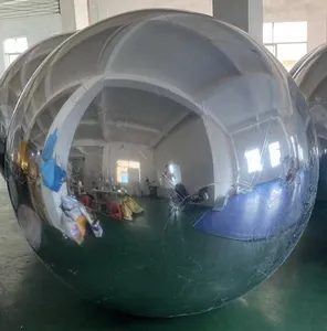 Bán Hot Inflatable kín vàng/bạc gương bóng, Inflatable Disco Ball cho Giáng sinh Đảng