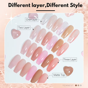 FZN Gel <span class=keywords><strong>Vernis</strong></span> À Ongles <span class=keywords><strong>Vernis</strong></span> Gel Gelée Nude Ensemble Sheer Naturel Laiteux Rose Collection Soak Off <span class=keywords><strong>LED</strong></span> UV <span class=keywords><strong>Vernis</strong></span> Nail Art Manucure <span class=keywords><strong>Kit</strong></span> - Product Image 2