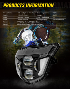 Phare Led Moto pour <span class=keywords><strong>Yamaha</strong></span> WRF250 Accessoires Motocross Enduro Lumière Moto pour <span class=keywords><strong>Yamaha</strong></span> TTR <span class=keywords><strong>WR</strong></span> 450 <span class=keywords><strong>250</strong></span> - Product Image 2