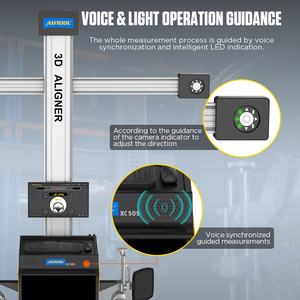 Sistema de Alineación 3D de Cuatro Ruedas Autool Xc505 Máquina y Equipo Probador con Plataforma Giratoria para Alineación Automotriz - Product Image 3