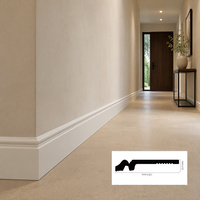 Plinthe décorative murale Amer, moulure décorative, garniture de plinthe, polystyrène imperméable pour la décoration murale intérieure