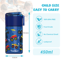 Nouvelle conception, bouteille d'eau de sport sans BPA, bouteille d'eau en plastique pour enfants, bouteille d'eau à sublimation 2027