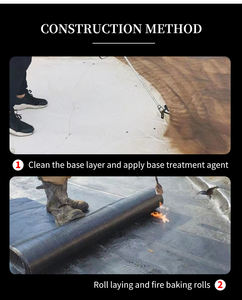 วัสดุก่อสร้างแบบม้วนกันน้ำ ประหยัด ทันสมัย ยืดหยุ่น ติดตั้งง่าย ทนไฟ สำหรับใช้ในครัวเรือน - Product Image 4