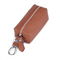 Porte-clés en cuir de vachette souple pour femmes, créatif, grande capacité, 2-en-1, porte-carte de clé de voiture pour usage universel