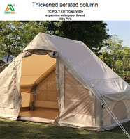 Tente familiale d'extérieur pour le camping, toile Oxford imperméable, rembourrage en coton, design gonflable style glamping