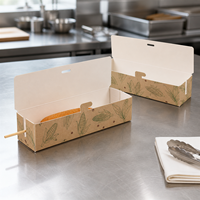 Boîte à hot-dogs pliable avec logo personnalisé pour les stands de concession, contenants alimentaires jetables robustes en gros, fabrication en usine