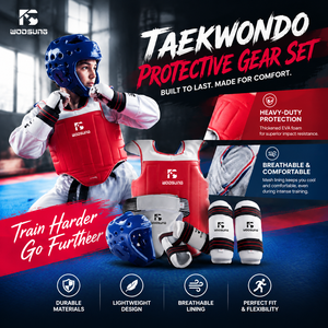 Équipement d'Entraînement <span class=keywords><strong>de</strong></span> Taekwondo Woosung Personnalisé avec Logo – Kit <span class=keywords><strong>de</strong></span> Protections <span class=keywords><strong>de</strong></span> Taekwondo - Product Image 3