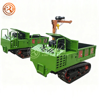 Fabricant chinois de mini-dumpers sur chenilles de 2, 5 et 10 tonnes, transporteur à chenilles en caoutchouc avec benne hydraulique pour jardin et ferme
