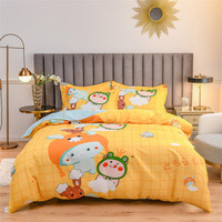 Parure de lit de luxe moderne 4 pièces pour la maison, motif dessin animé, écologique, draps, taies d'oreiller, housse de couette haut de gamme