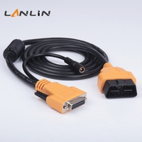 OBDII 16-Pin Stecker auf DB15P Buchse Adapterkabel mit Externer DC-Stromversorgung