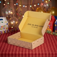 Boîte d'expédition en carton ondulé à points braille tactiles pour produits destinés aux malvoyants