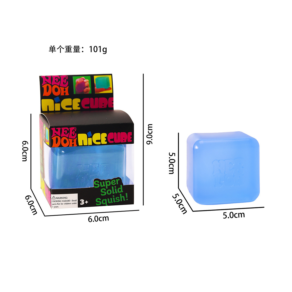 Boîte de glaçons TPR de 5 cm [bleu]