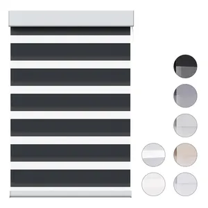 Motorized Blackout Roller Blinds stylish and beautiful Remote Control Zebra Roller window blinds Shade