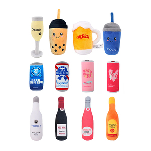 Con Chó Đồ Chơi Sang Trọng Pet <span class=keywords><strong>Squeaky</strong></span> In Rượu Sâm Banh Chai Hình Dạng Đồ Chơi Tùy Chỉnh Thời Trang Con Chó Đồ Chơi Sang Trọng - Product Image 1