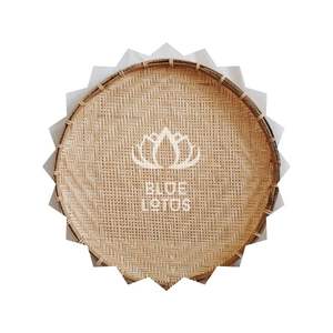 ถาดไม้ไผ่ทำมือ บลูโลตัส ราคาดีที่สุด 2025 ของตกแต่งบ้านทำมือจากไม้ไผ่ - Product Image 1