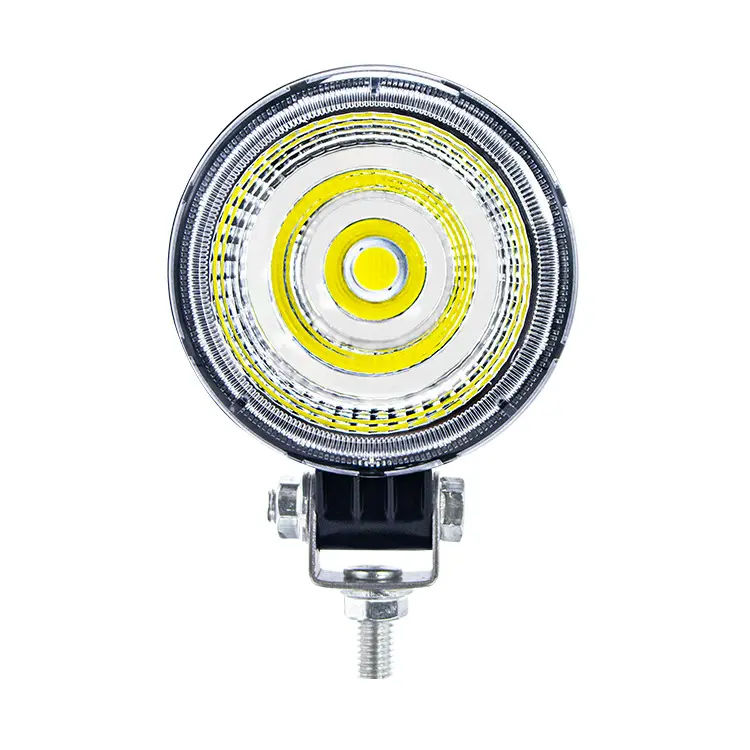 1 adet COB yuvarlak sel/Sopt çalışma ışığı 3 inç 12w 6000K Led 12-80V kamyon traktör Suv araba Led aydınlatma için 52mm kalınlığı