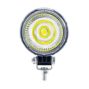 1 יחידות COB עגול הצפה/רך אור עבודה 3 אינץ' 12w 6000K Led 12-80V 52 מ""מ עובי למשאית טרקטור טרקטור רכב תאורת Led