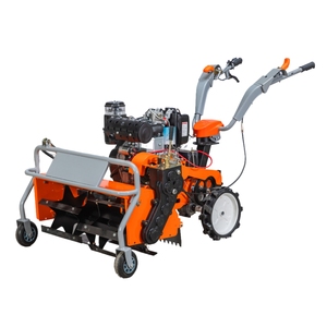 Déchiqueteuse d'herbe diesel 10HP 188F à démarrage électrique, <span class=keywords><strong>double</strong></span> disque, désherbeur sur pied, haute productivité pour la tonte de jardin, Newpanda - Product Image 3