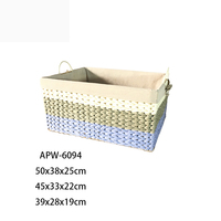 Boîtes en papier colorées, boîtes de rangement en papier doublées de rotin, paniers de rangement pour enfants, paniers à linge, paniers à collations