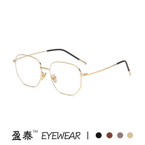 Monture de lunettes anti-lumière bleue, rectangulaire, en métal, monture complète, unisexe, verres en résine, pour utilisation sur ordinateur - Product Image 4