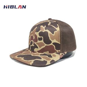 Custom 6 Panel 112 Richardson Duck Brown Camo <b>Snap</b> Back Plain <b>Cap</b> Gorras Mesh Trucker Hat - Product Image 1