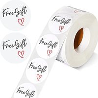 Autocollant d'étiquette de logo personnalisé adhésif étanche PVC vinyle UV imprimé en rouleau autocollants de remerciement ronds en papier