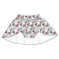Haute qualité petite Boutique Style filles vêtements populaire broderie imprimé doux fête Kilt décontracté grande taille enfants
