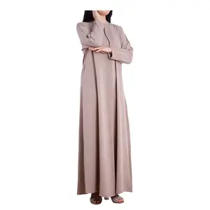 Bicomfort 2024 taglie forti donna Abaya personalizzato in lino islamico Kimono Cardigan abito taglia XL Casual Abaya per Ramadan Eid
