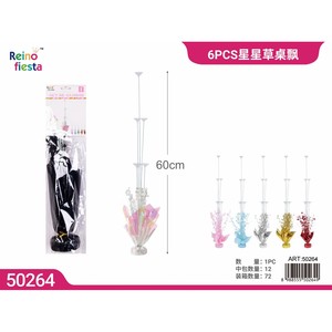 6 uds modernos 60cm estrella hierba Mesa centros de mesa acrílico transparente de alta calidad flores decorativas para decoraciones de fiesta - Product Image 1