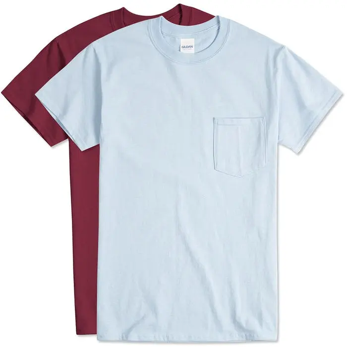 blank oversized dtg custom 100 cotton t shirt men's o-neck heavyweight pocket t-shirt wholesale
