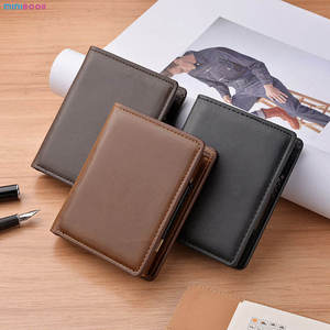 Pop Up Aluminio Rfid Bloqueo Delgado Metal Cuero genuino Smart Pu Cuero <span class=keywords><strong>Crédito</strong></span> para hombres Cartera Linda Titular de la tarjeta de identificación - Product Image 2