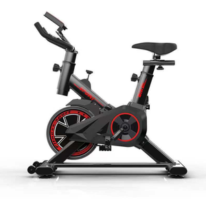 Vélo de spinning d'intérieur silencieux en acier magnétique portable pliable de haute qualité avec capteur de fréquence cardiaque pour une utilisation à domicile, des séances d'entraînement en salle de sport - Product Image 1