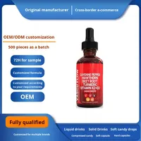 Gouttes liquides personnalisées de Vitamine D3K2 et de Fruit d'Aubépine, Extrait de Cannelle Sauvage de Ceylan, Curcuma et Capsaïcine, Qualité Alimentaire, 60ml