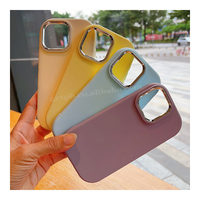 Coque de téléphone portable avec cadre de caméra électrolytique pour iPhone 13pro max15 Pro Max coque de téléphone en TPU souple de couleur bonbon en vente en gros