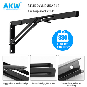 Сверхпрочная настенная складная металлическая регулируемая опора для углового стола из нержавеющей стали - Product Image 2