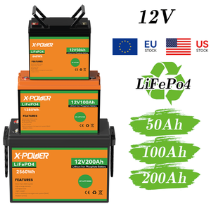 Chúng tôi EU kho giao trong 3 ngày 12V 10AH 20Ah 50Ah 100Ah 125ah 200AH BMS LiFePO4 LFP Pin Lithium ion cho hệ thống năng lượng mặt trời - Product Image 1